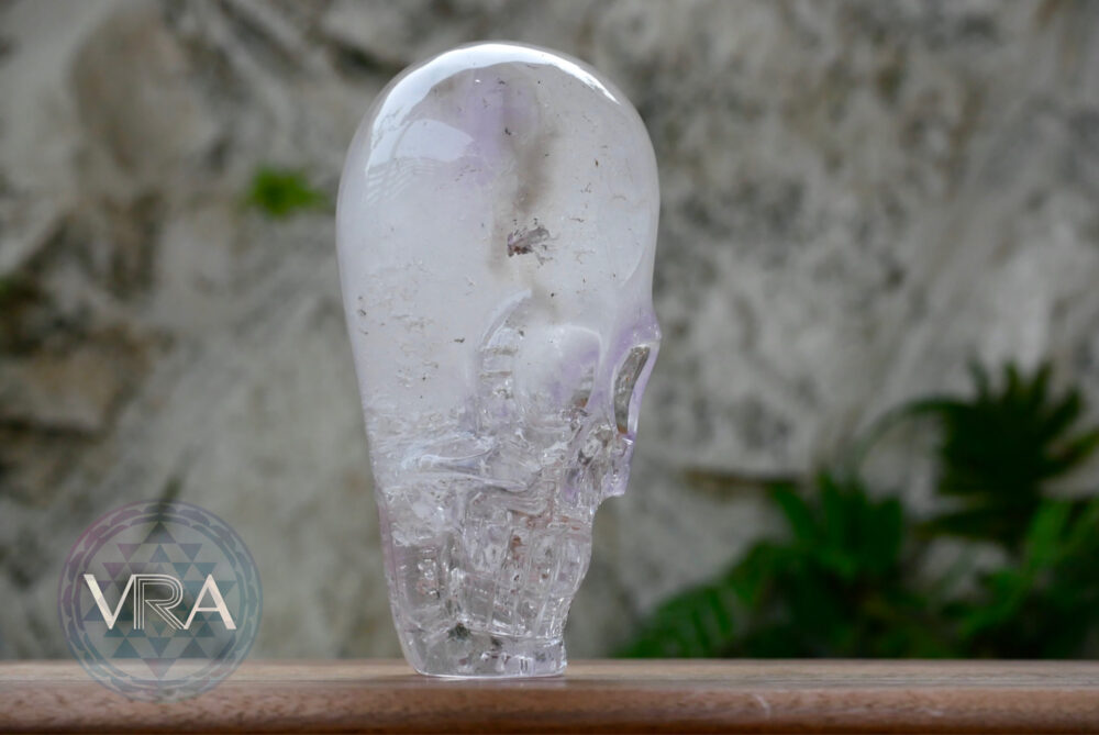Blue Quartz Shaman Humanoid Skull 753